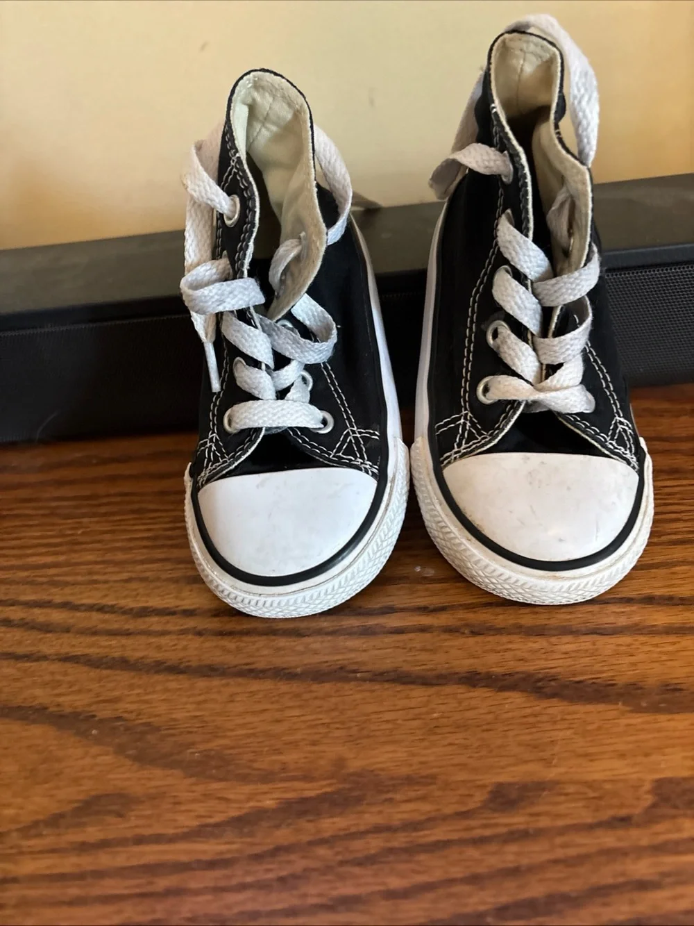 Converse Kids Black and White High Top Sneakers